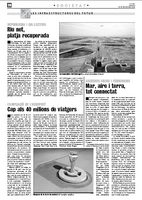 Noticia publicada en el diario AVUI sobre el estado de las obras del Plan Delta (12 de Febrero de 2004) - página 3